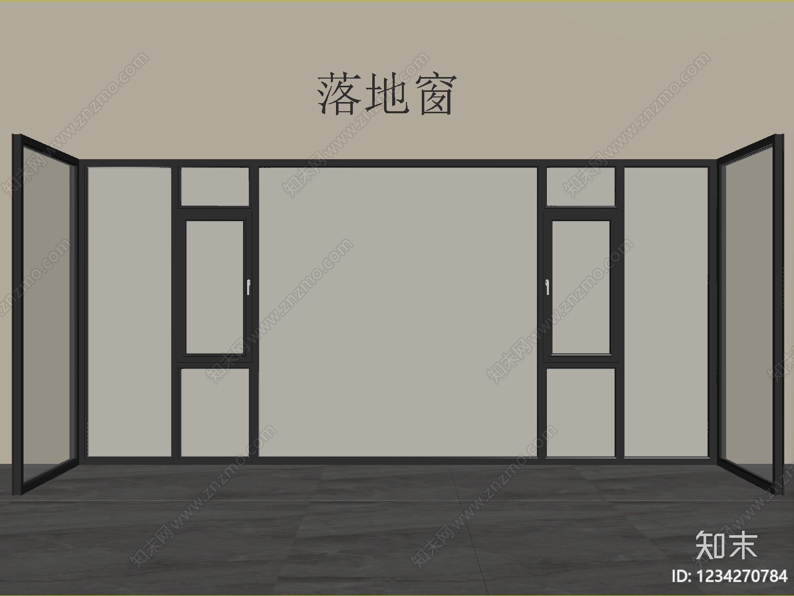 极简窗3D模型下载【ID:1234270784】
