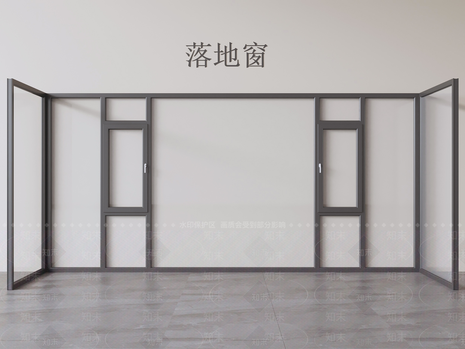 极简窗3D模型下载【ID:1234270784】