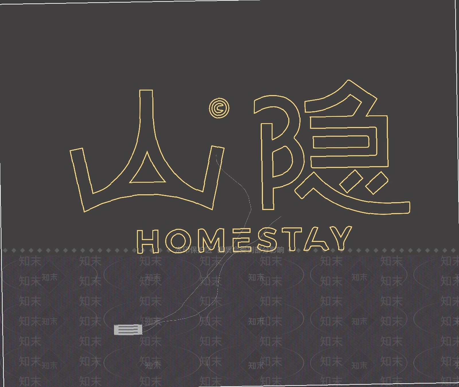 新中式logo3D模型渲染效果图
