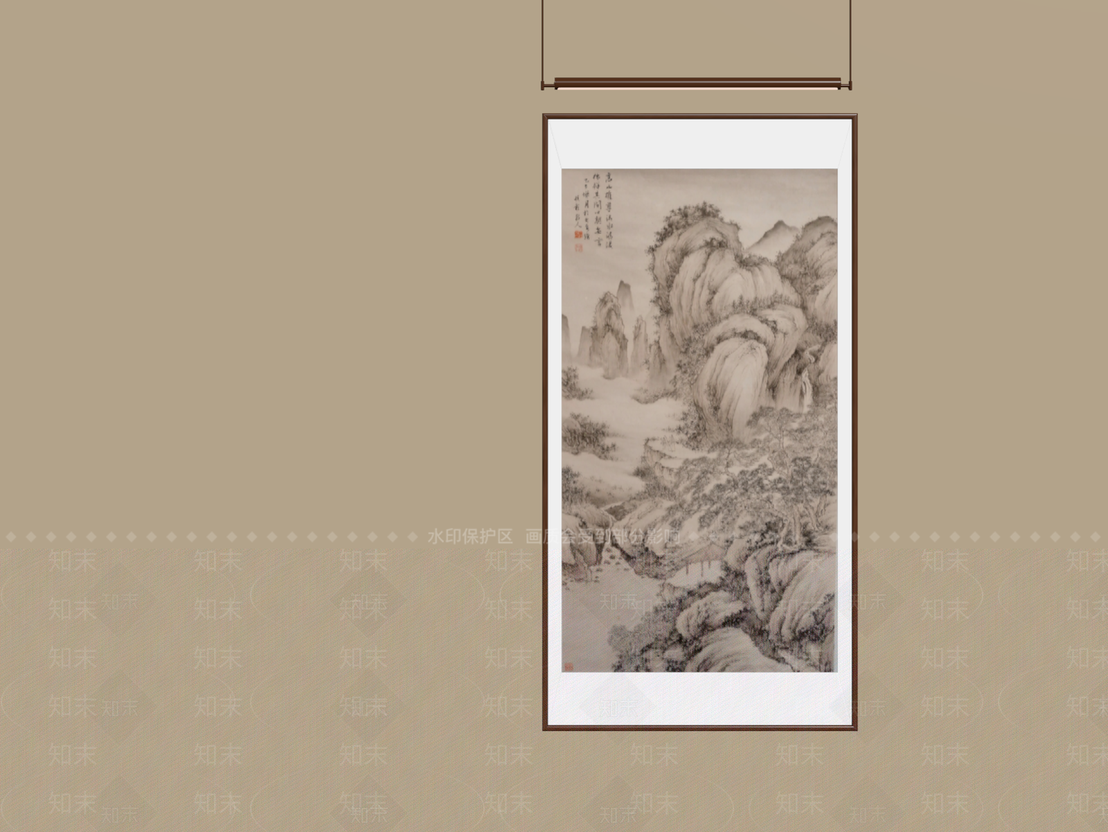 新中式山水画3D模型下载【ID:1234285328】