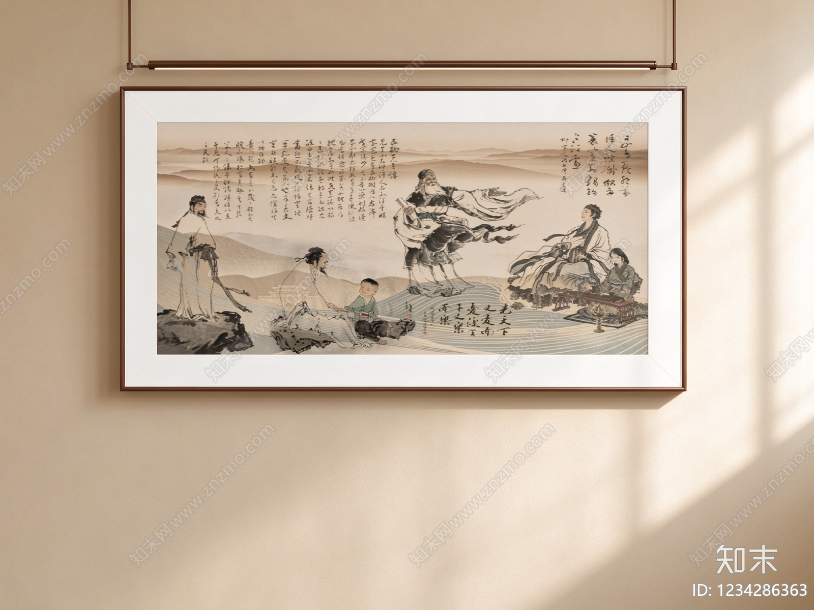 新中式字画SU模型下载【ID:1234286363】