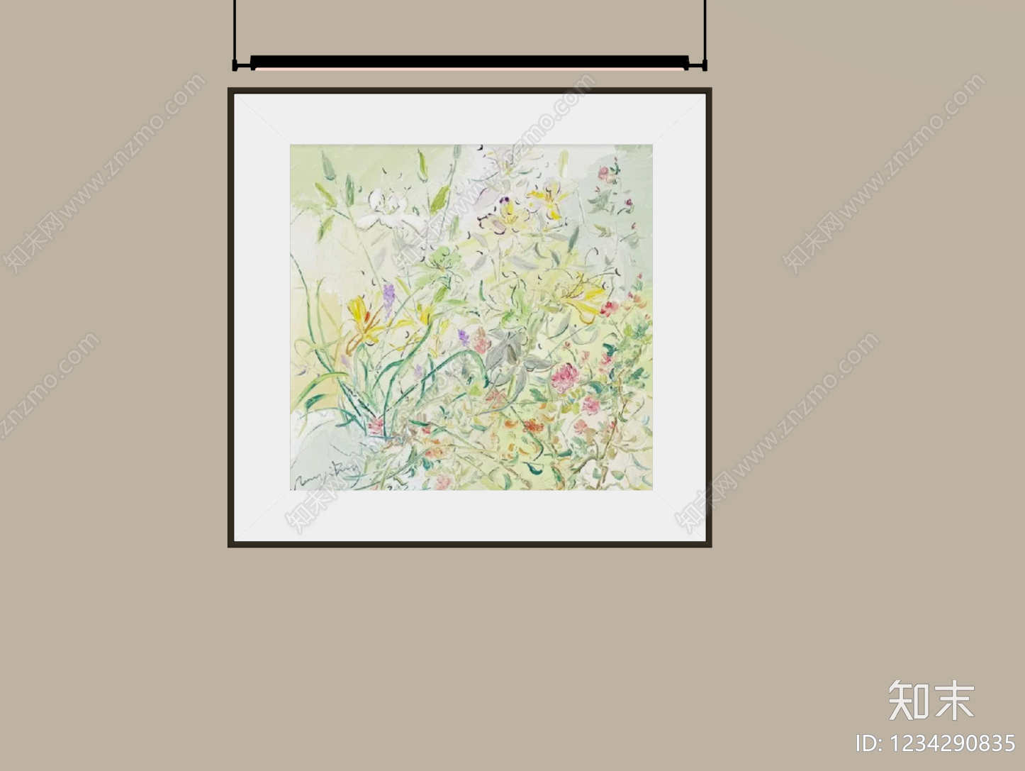 轻奢画框SU模型下载【ID:1234290835】