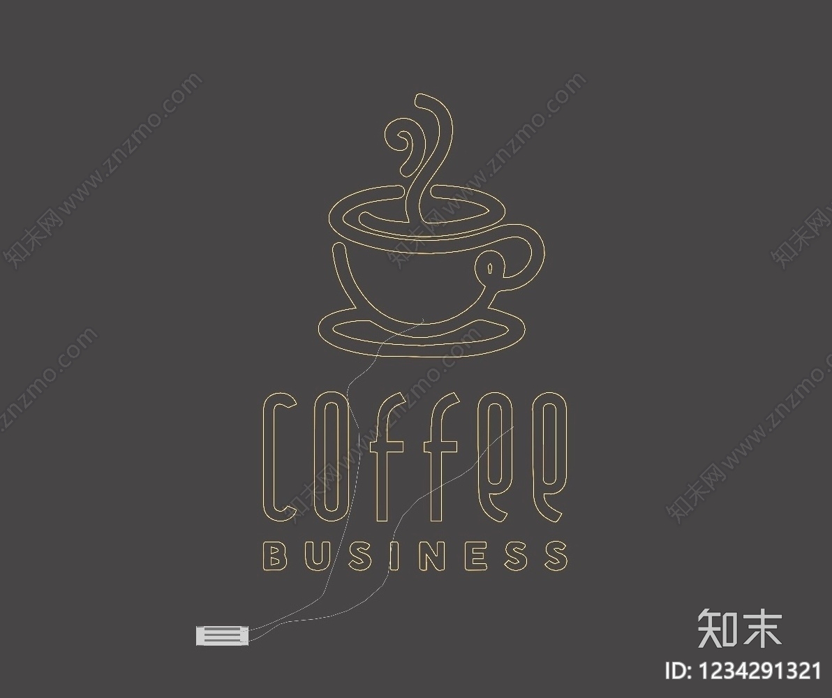 极简霓虹灯SU模型下载【ID:1234291321】