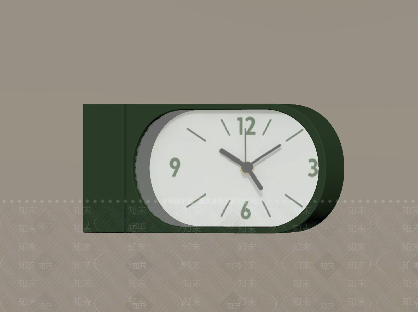 极简钟表3D模型下载【ID:1234300155】