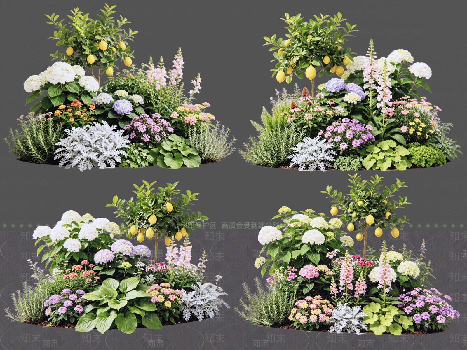美式花境SU模型下载【ID:1234300646】