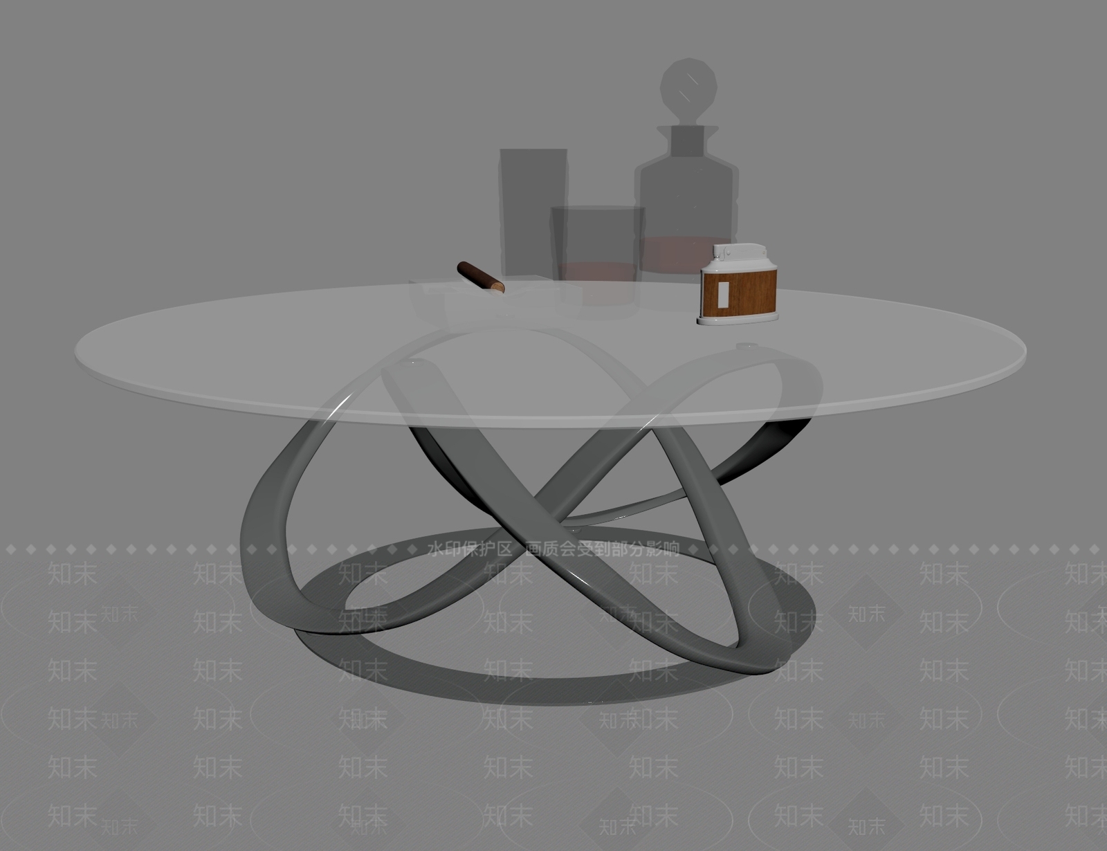 现代简约茶几3D模型下载【ID:1234302430】