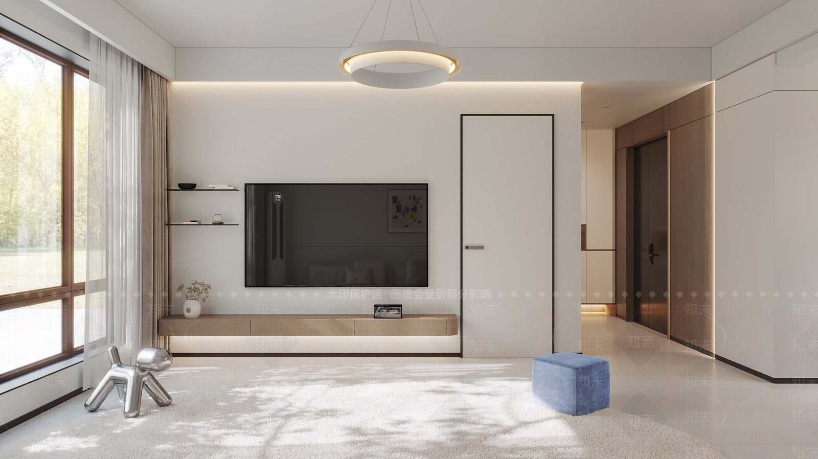 现代简约家居客厅3D模型下载【ID:1234310839】