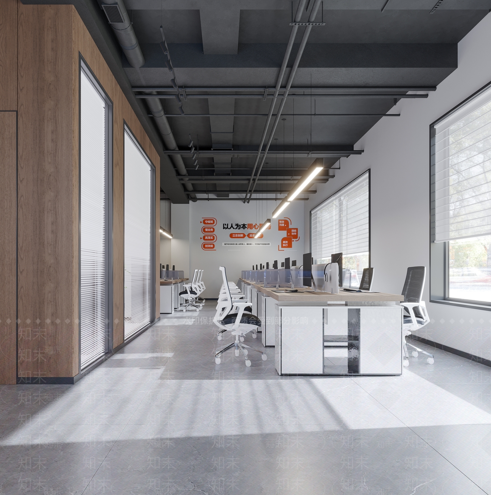 工业风办公区3D模型下载【ID:1234314612】
