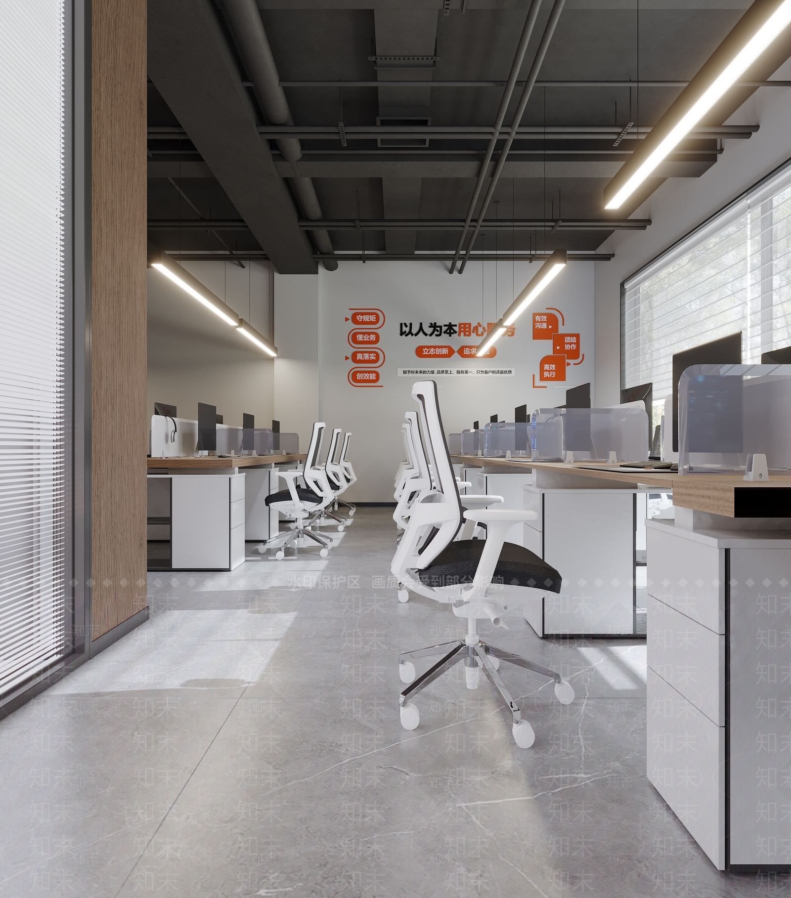 工业风办公区3D模型下载【ID:1234314612】