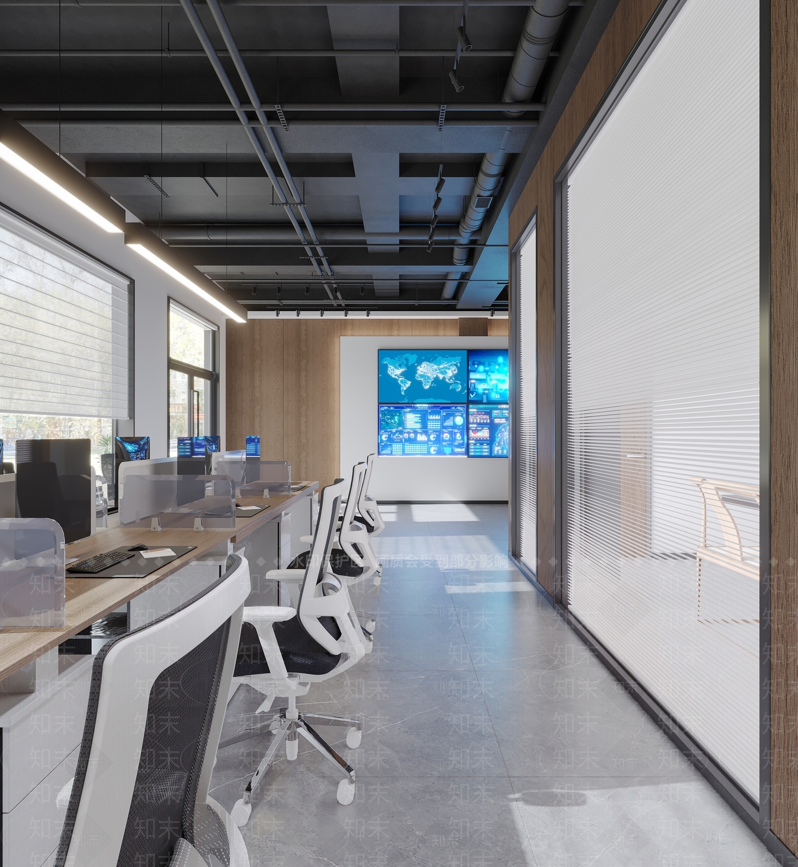 工业风办公区3D模型下载【ID:1234314612】