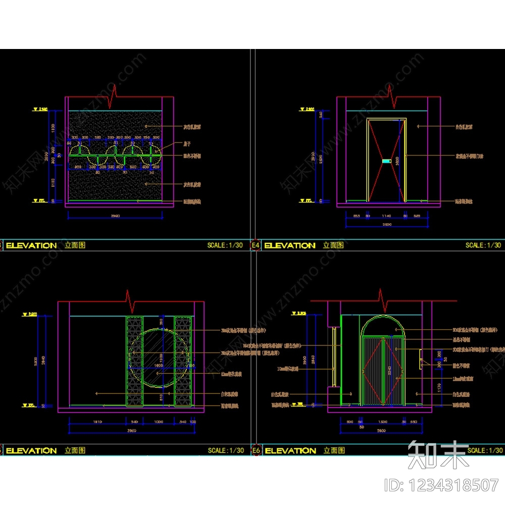 其他餐饮空间cad施工图下载【ID:1234318507】