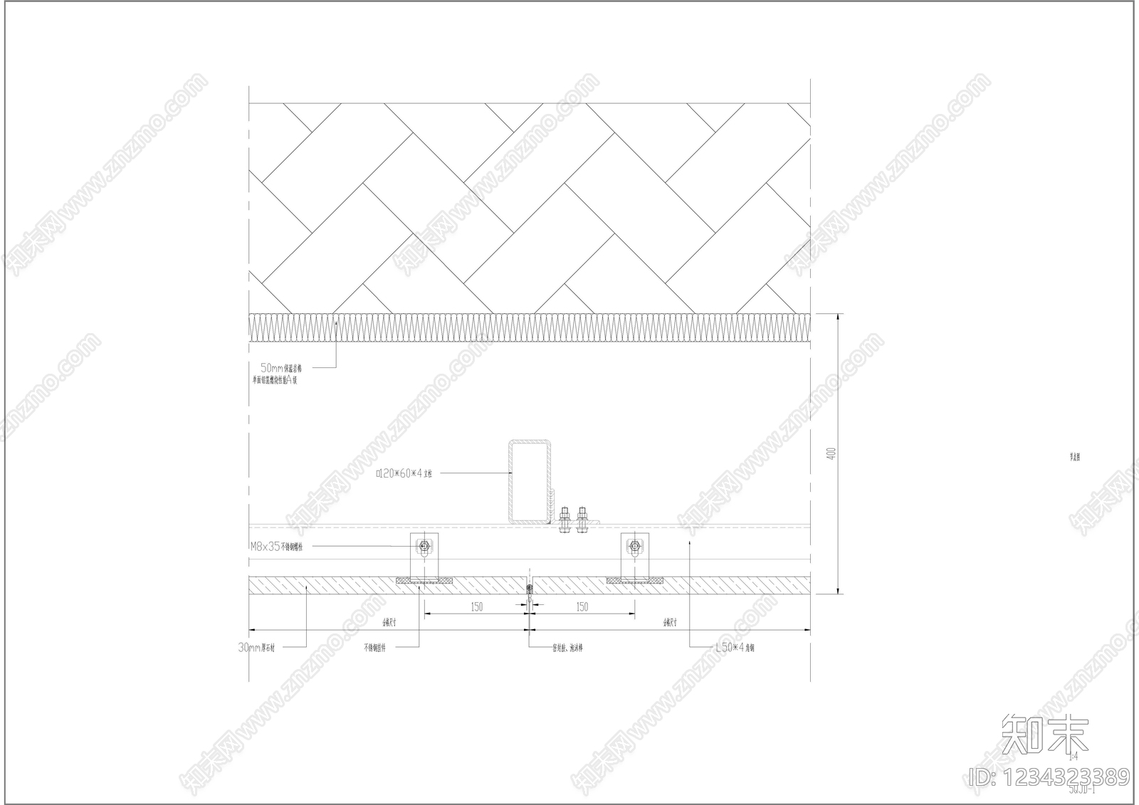 建筑综合节点cad施工图下载【ID:1234323389】