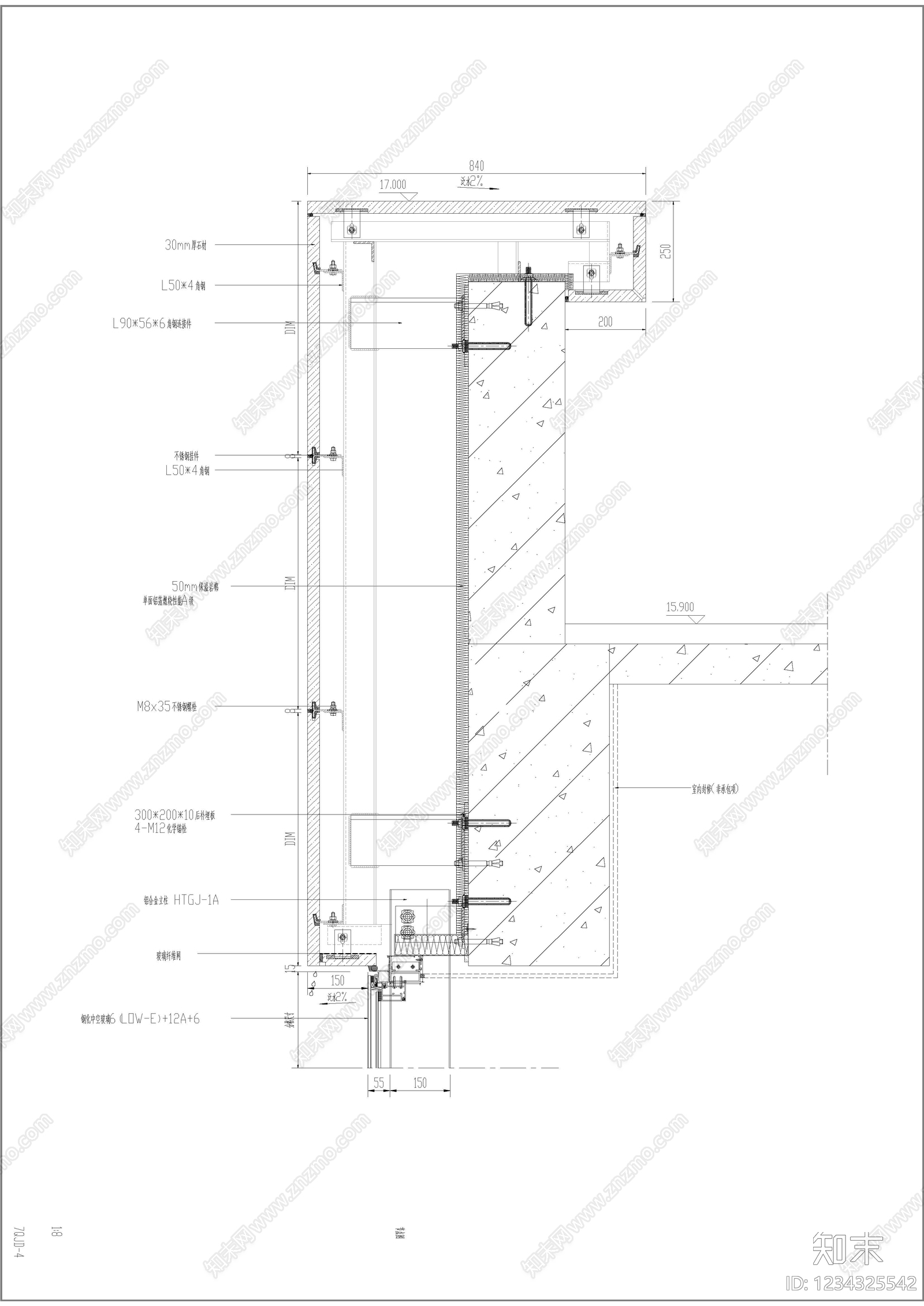 建筑综合节点cad施工图下载【ID:1234325542】