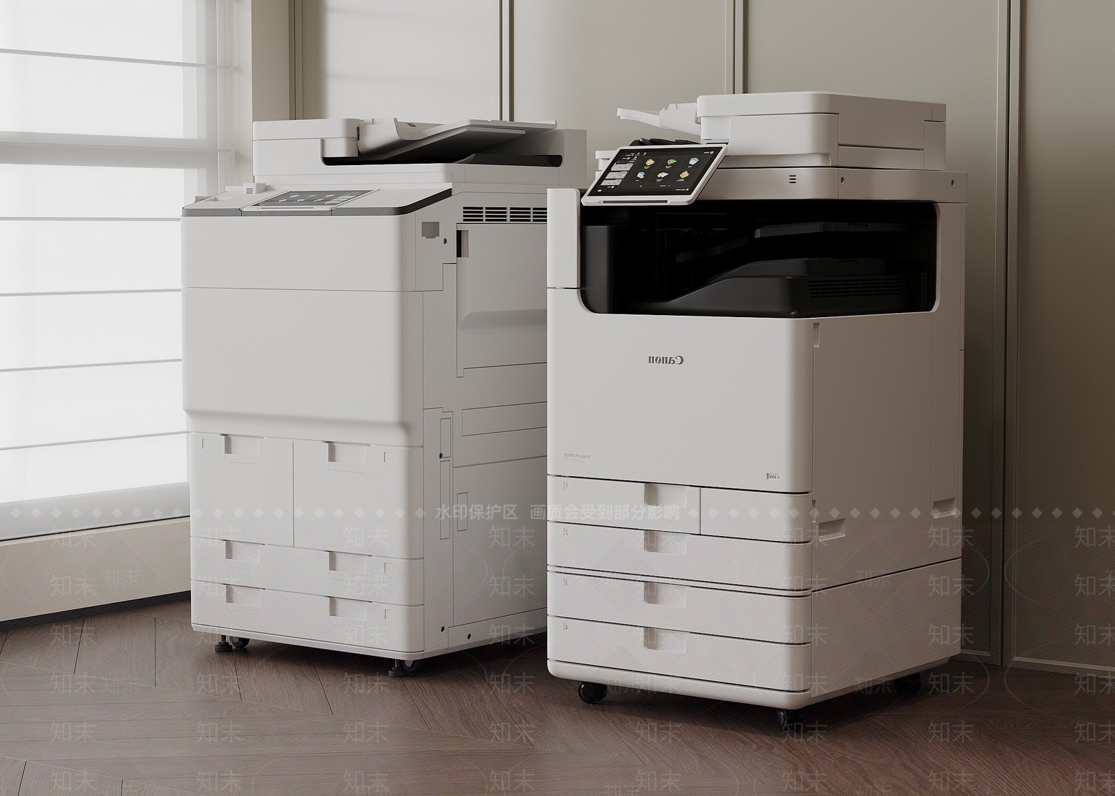 现代简约打印机3D模型渲染效果图