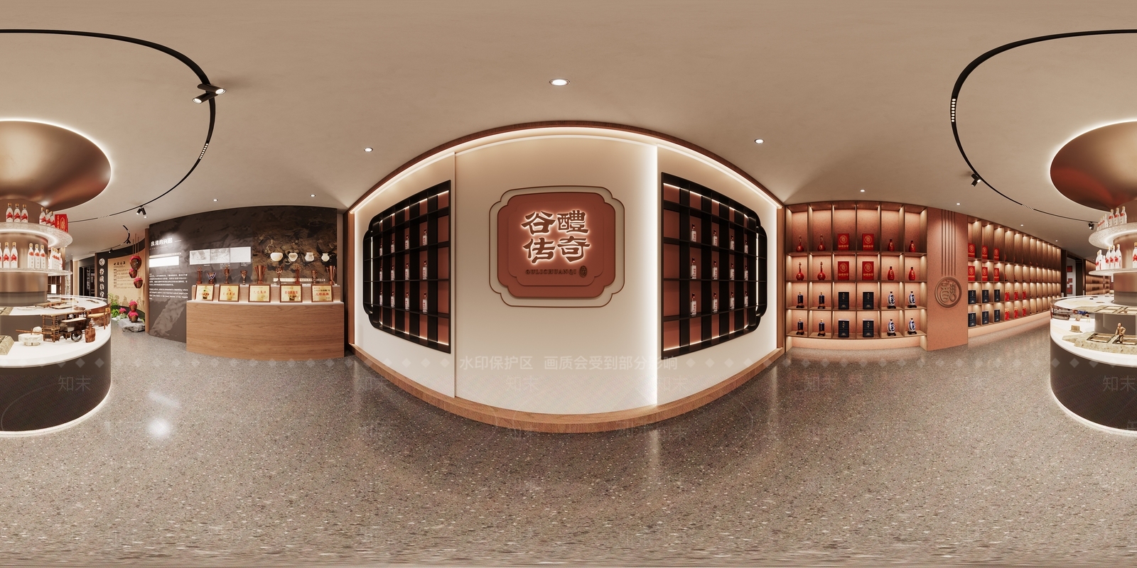 新中式酒展厅3D模型下载【ID:1234326956】