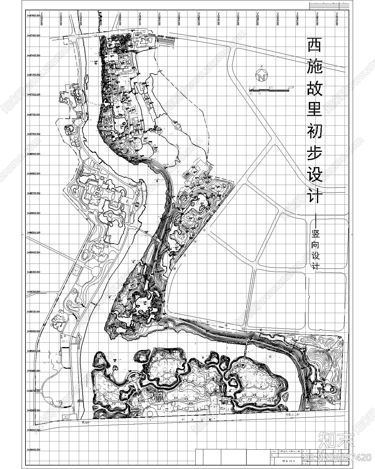综合性公园cad施工图下载【ID:1234327420】
