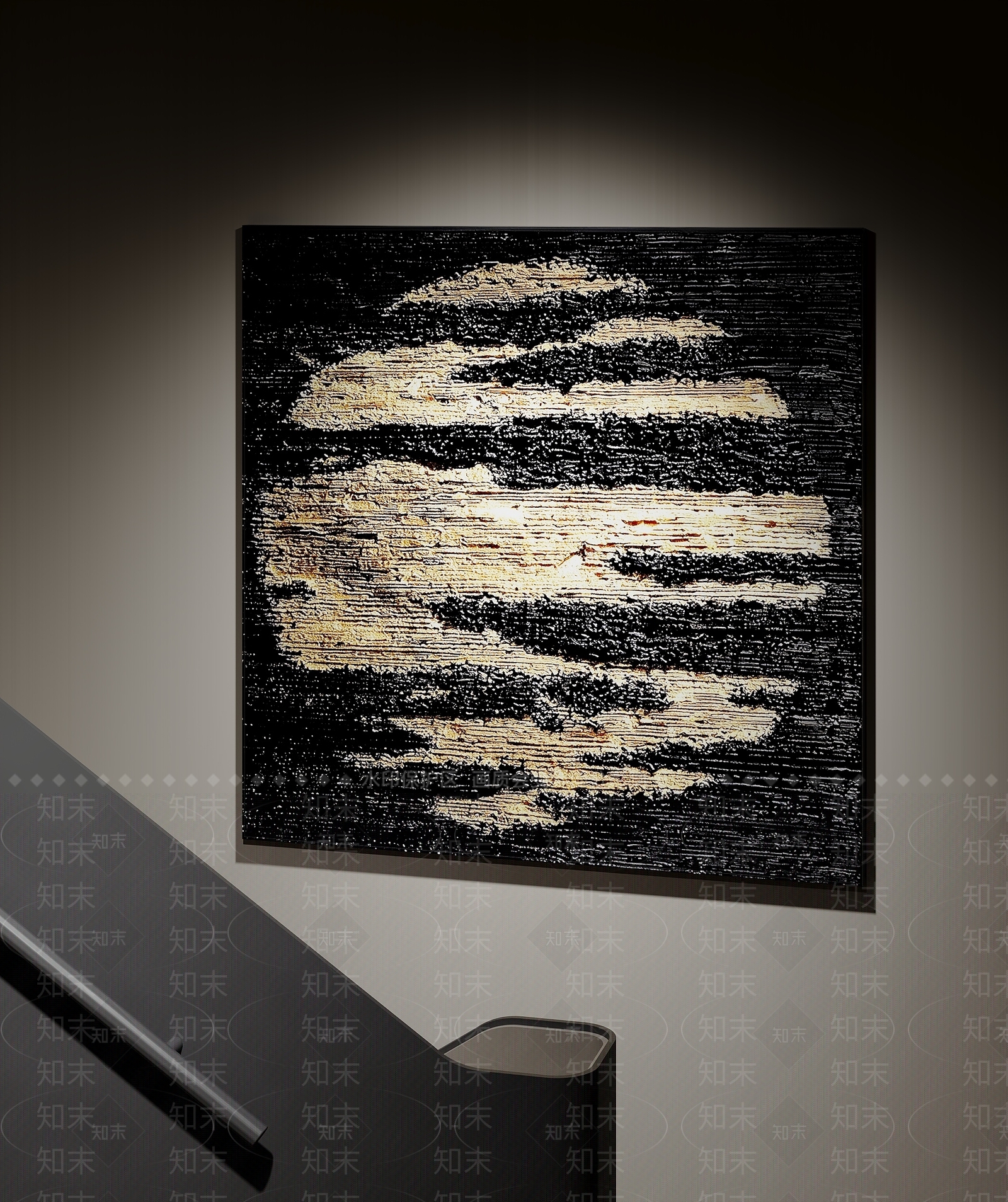轻奢抽象挂画3D模型下载【ID:1234327262】