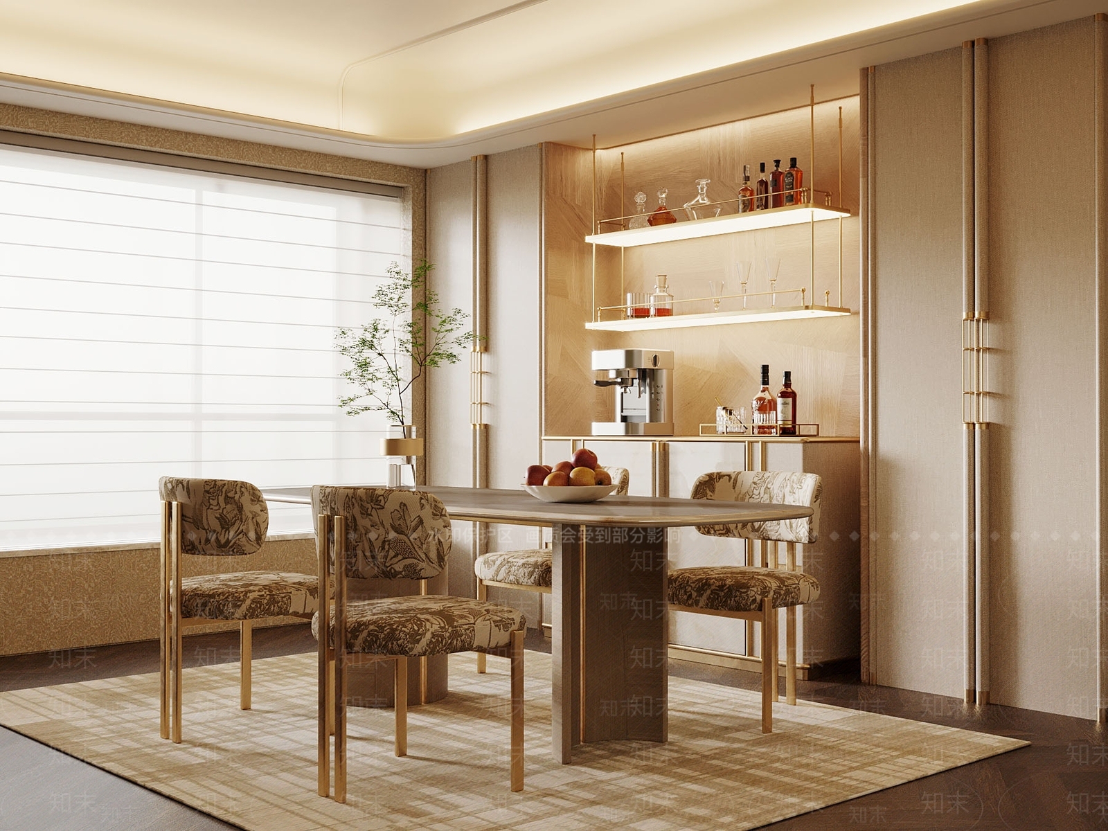 轻奢家居餐厅3D模型下载【ID:1234330364】
