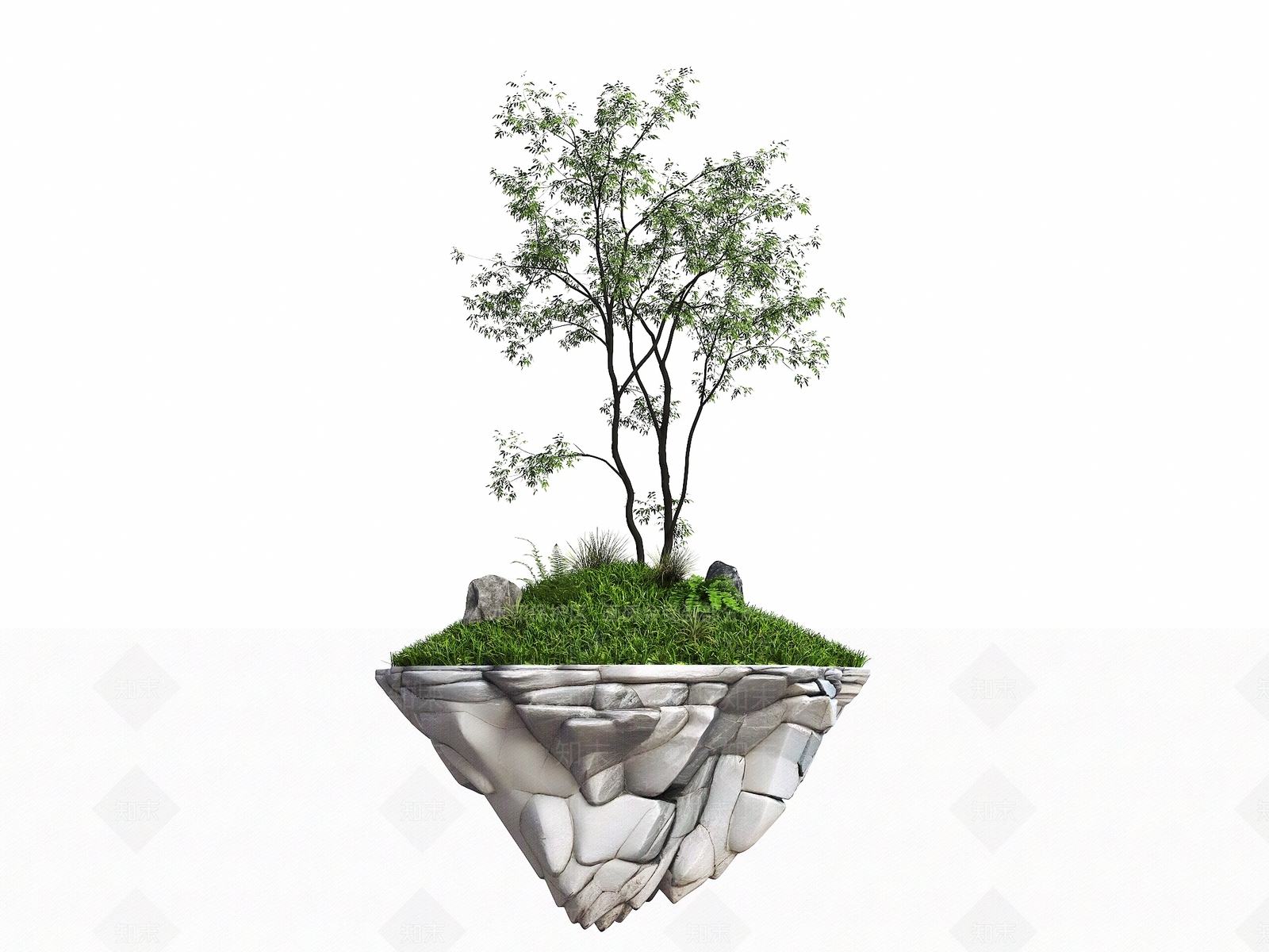 禅意艺术装置3D模型下载【ID:1234331676】