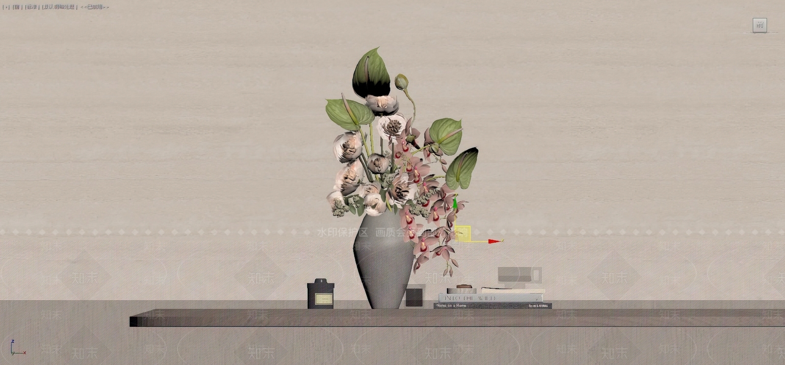 奶油风摆件组合3D模型下载【ID:1234339105】