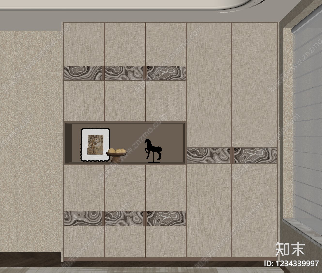 轻奢鞋柜SU模型下载【ID:1234339997】