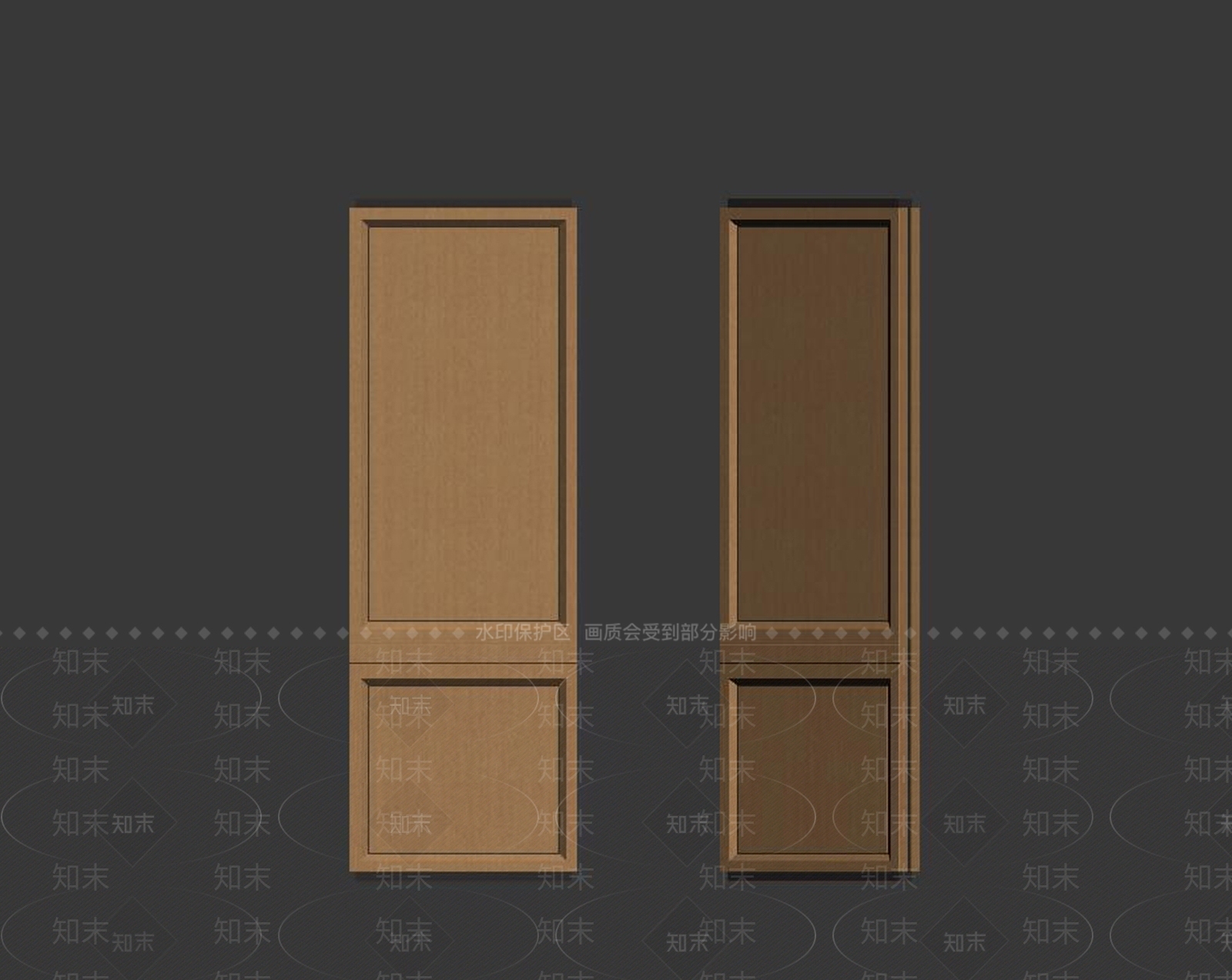 原木风隔断3D模型下载【ID:1234343663】