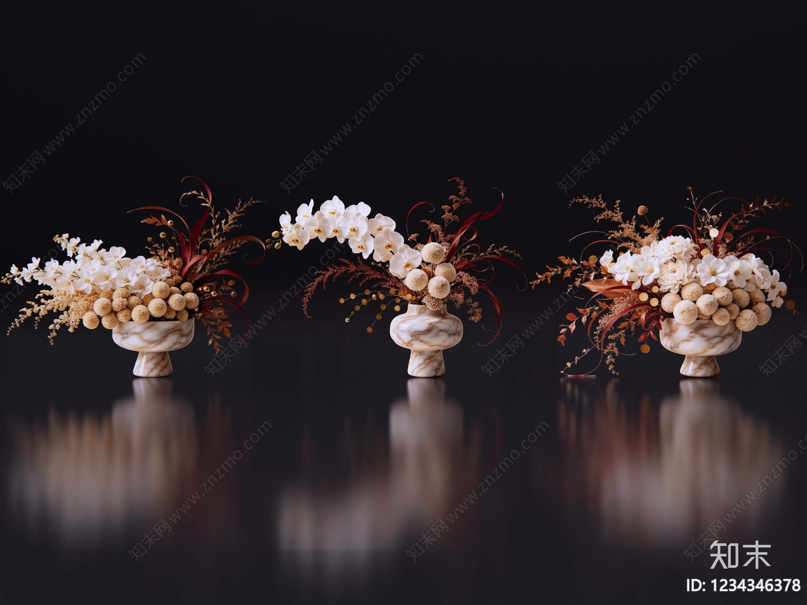 轻奢花瓶SU模型下载【ID:1234346378】