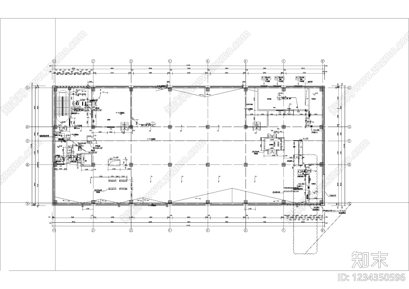 医院建筑cad施工图下载【ID:1234350596】