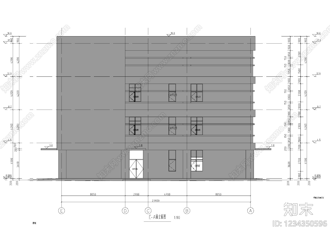 医院建筑cad施工图下载【ID:1234350596】