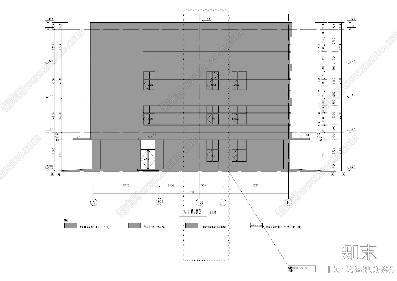 医院建筑cad施工图下载【ID:1234350596】