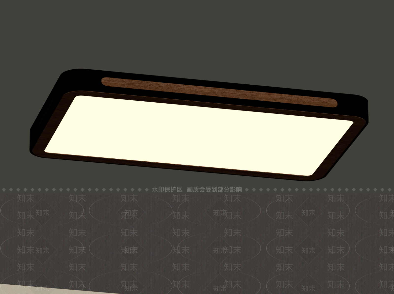 原木风吸顶灯SU模型下载【ID:1234358906】
