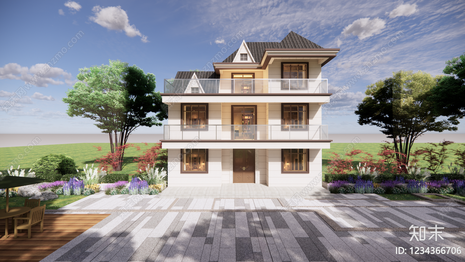 别墅建筑cad施工图下载【ID:1234366706】