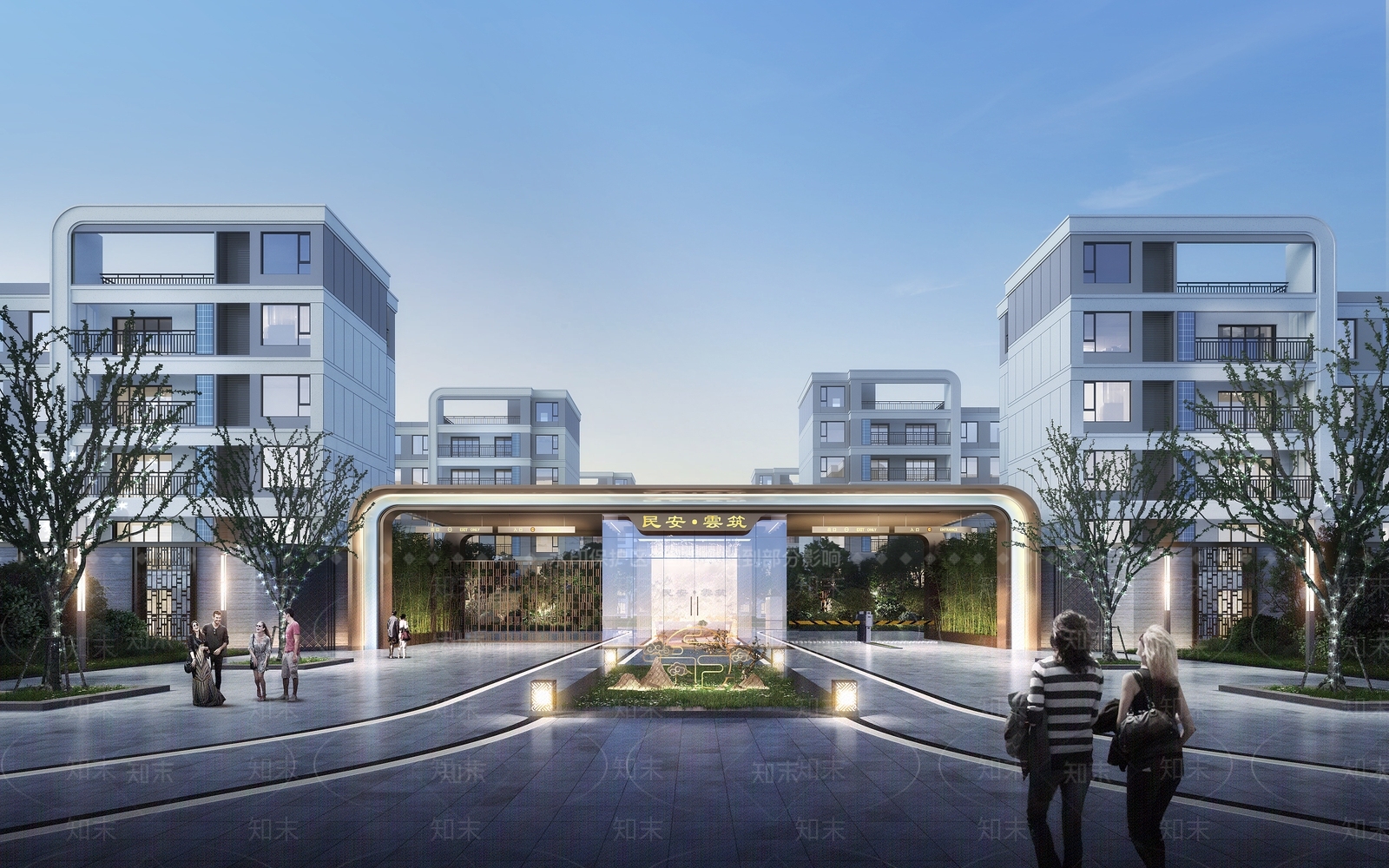 现代主义小区建筑SU模型下载【ID:1234373160】