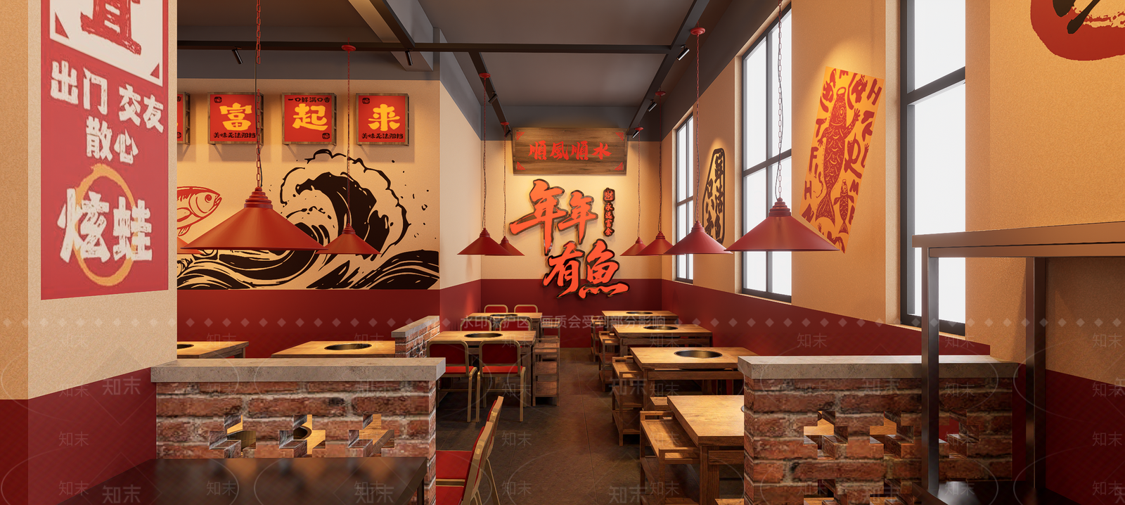复古火锅店SU模型下载【ID:1234374662】