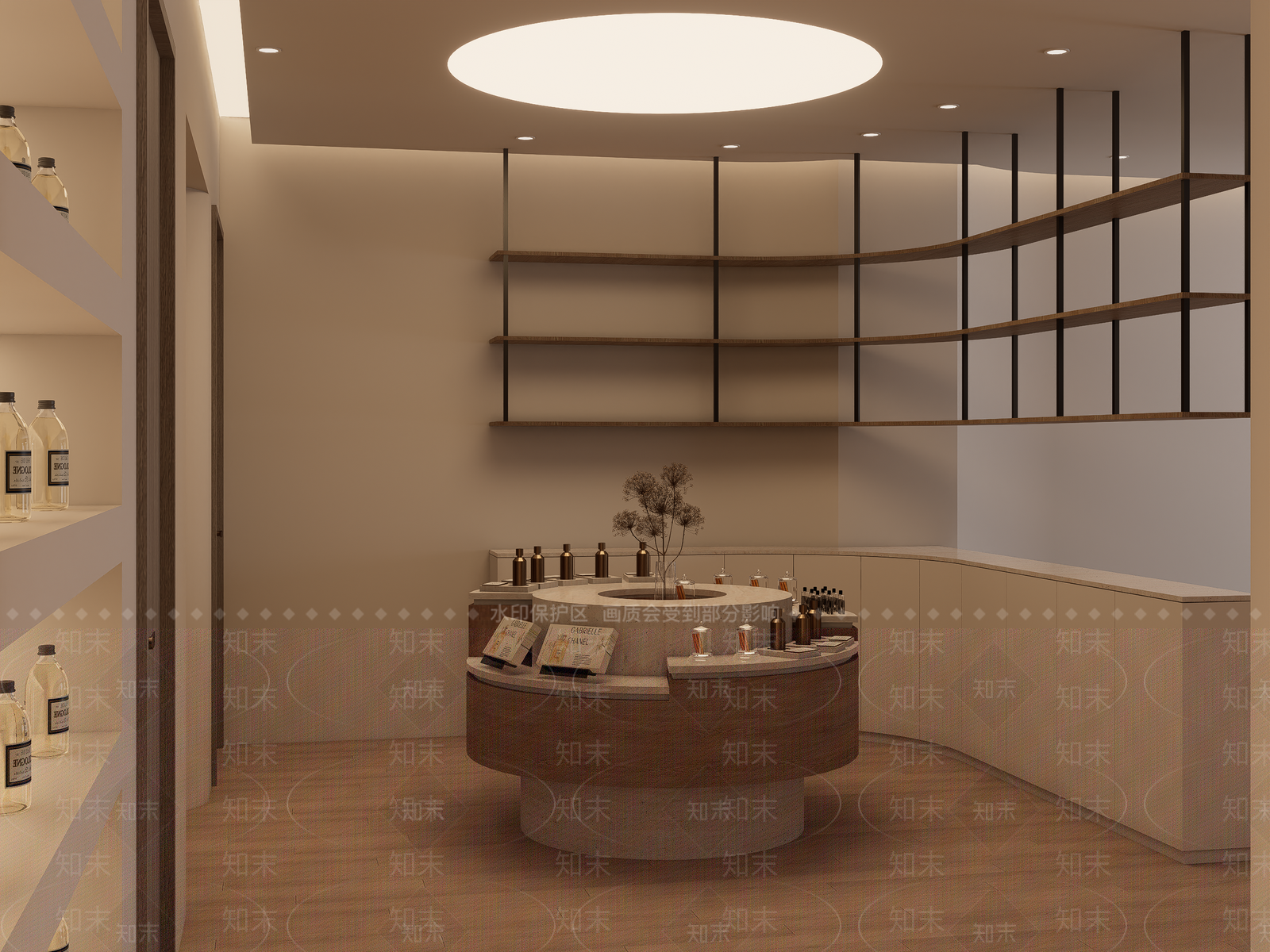 奶油风美妆店SU模型下载【ID:1234374698】