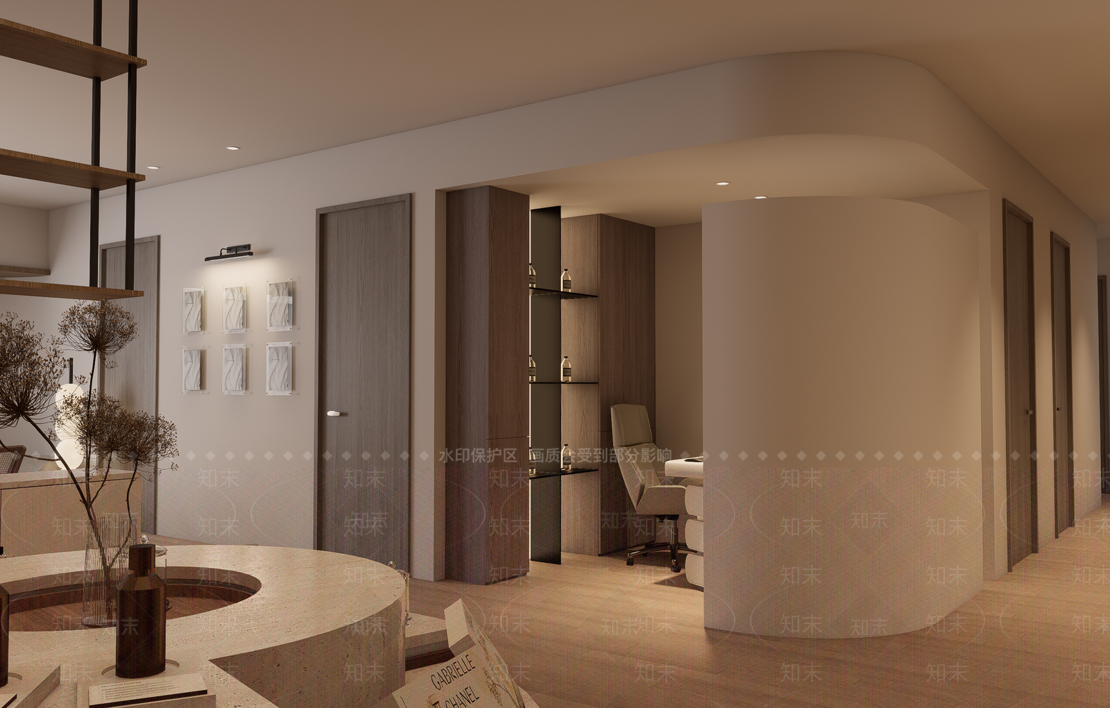奶油风美妆店SU模型下载【ID:1234374698】