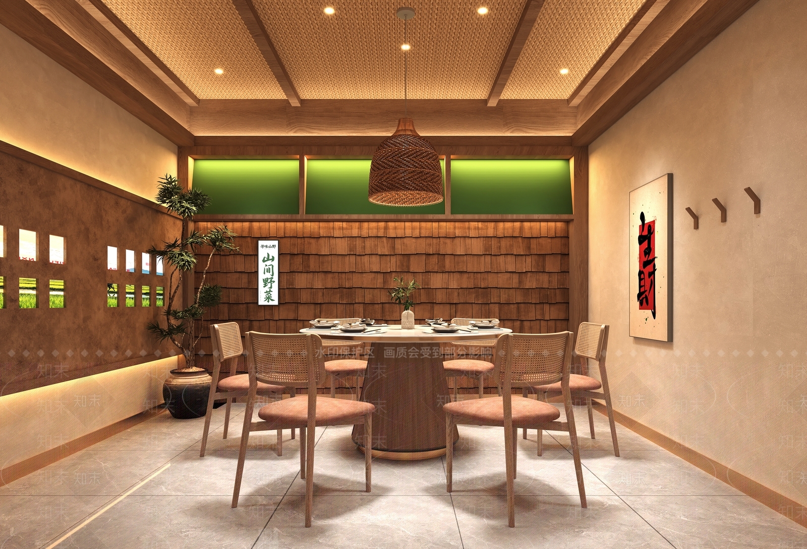 日式包厢SU模型下载【ID:1234375218】