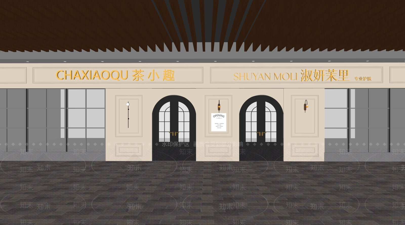 法式美妆店SU模型下载【ID:1234374730】