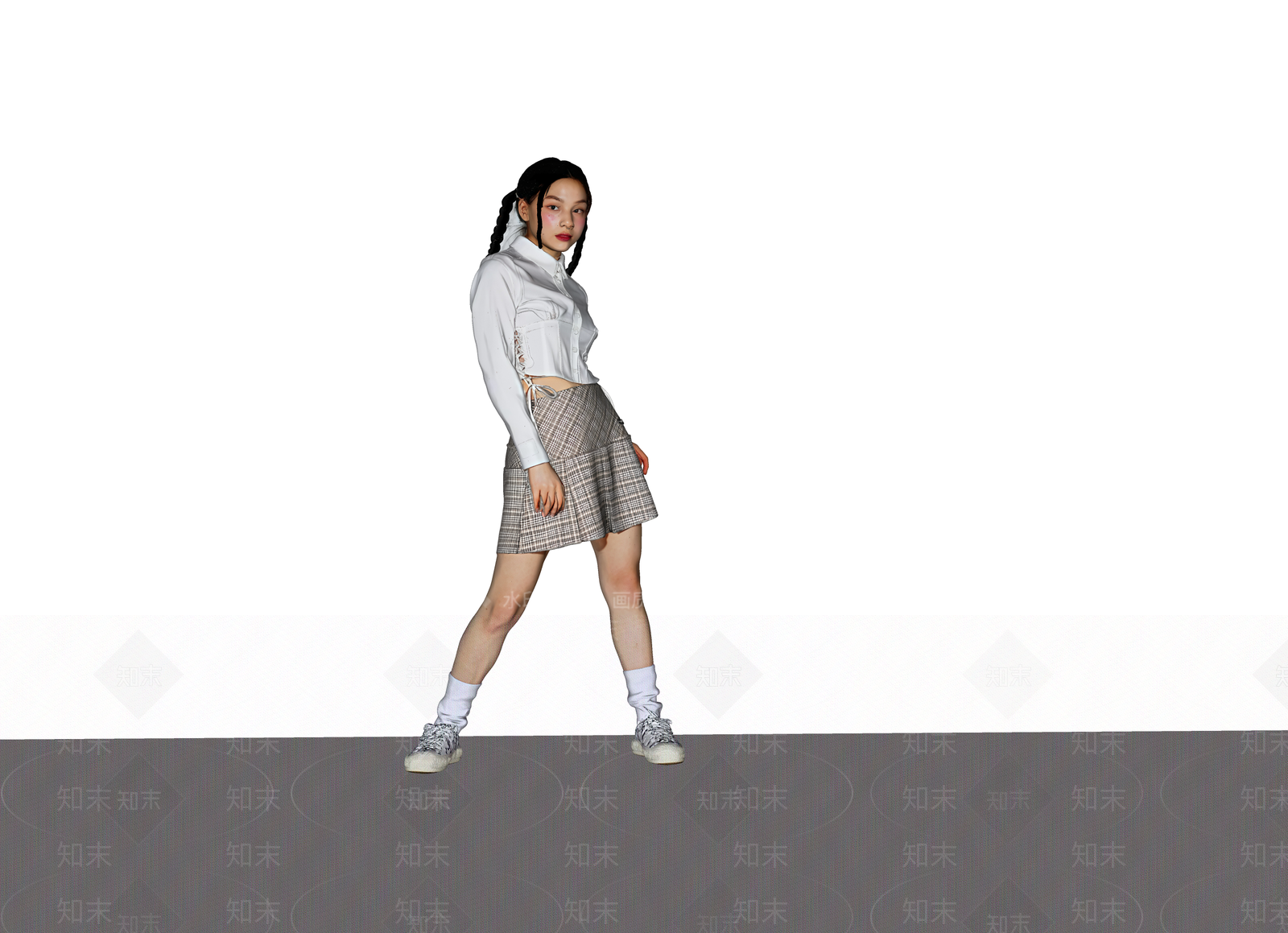 女人SU模型下载【ID:1234375018】