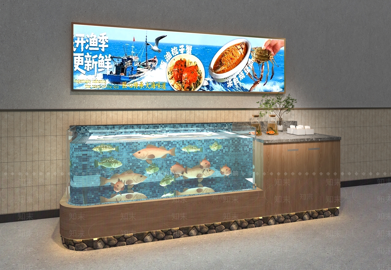 现代简约家具3D模型渲染效果图