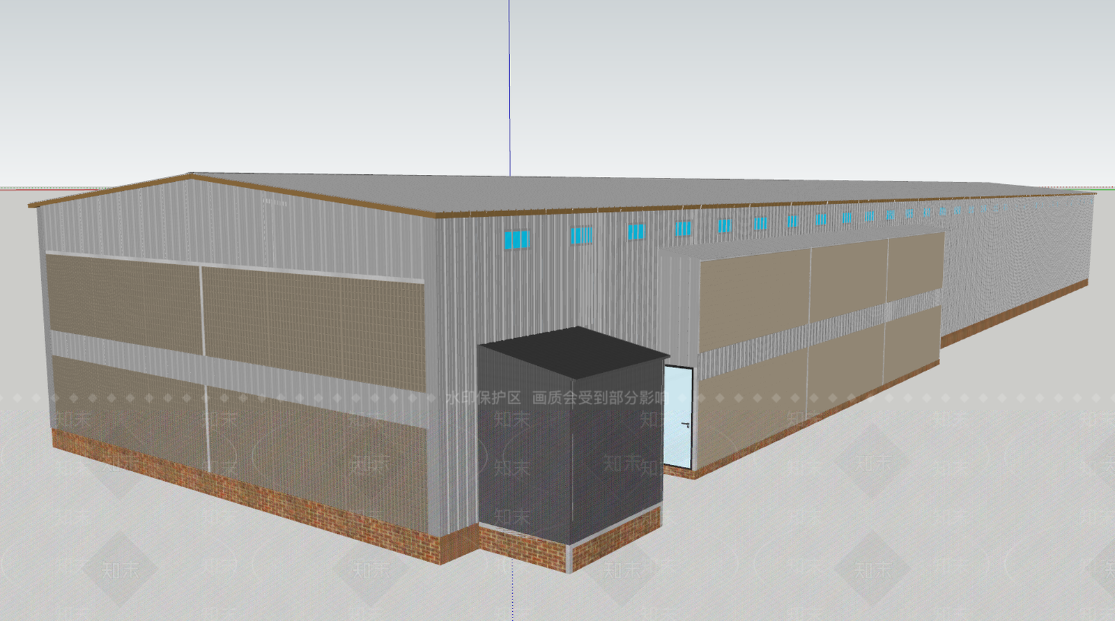 工业风厂房SU模型下载【ID:1234376804】