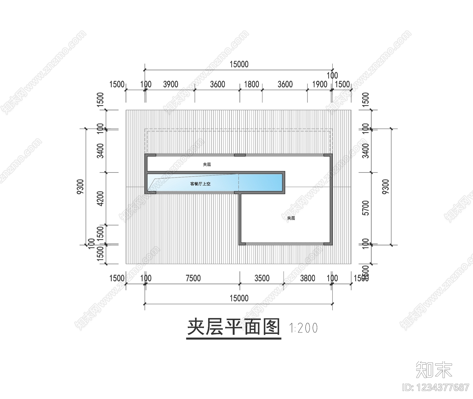 别墅建筑cad施工图下载【ID:1234377687】