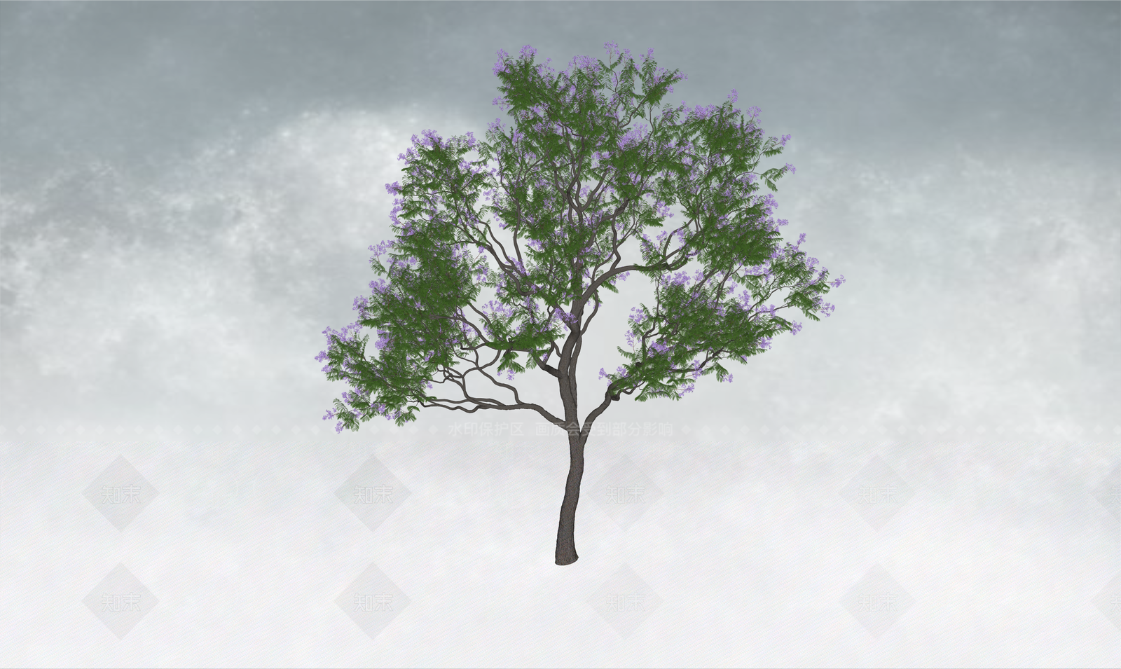 极简乔木SU模型下载【ID:1234383212】