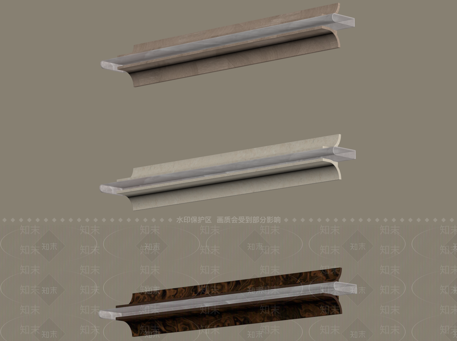 轻奢长条壁灯SU模型下载【ID:1234383441】