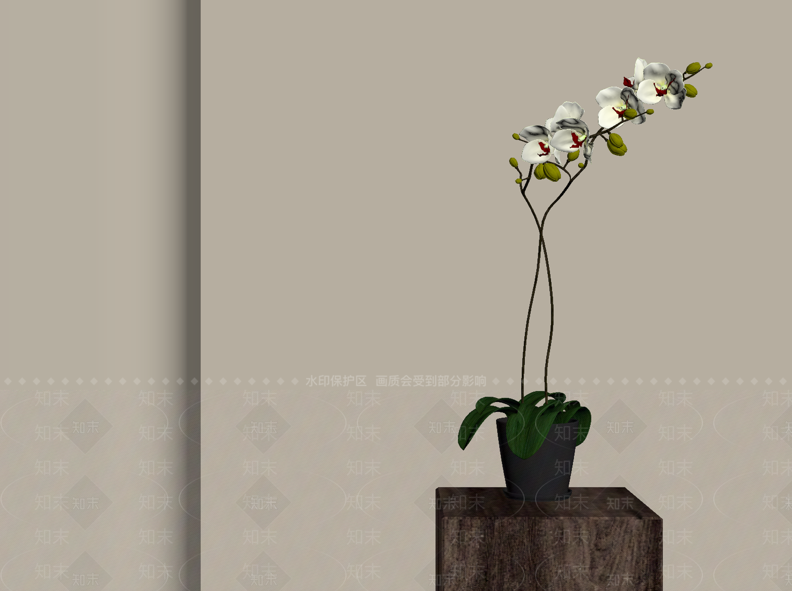极简盆栽SU模型下载【ID:1234384537】