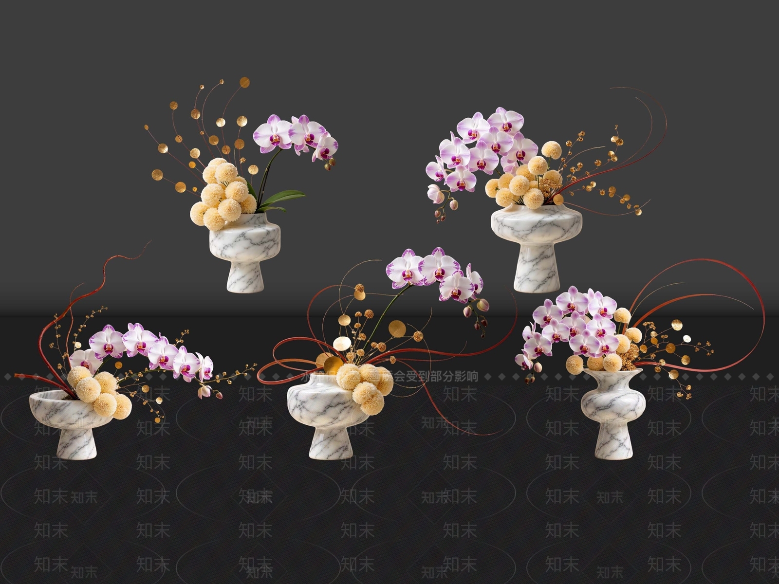 轻奢花境SU模型下载【ID:1234386198】