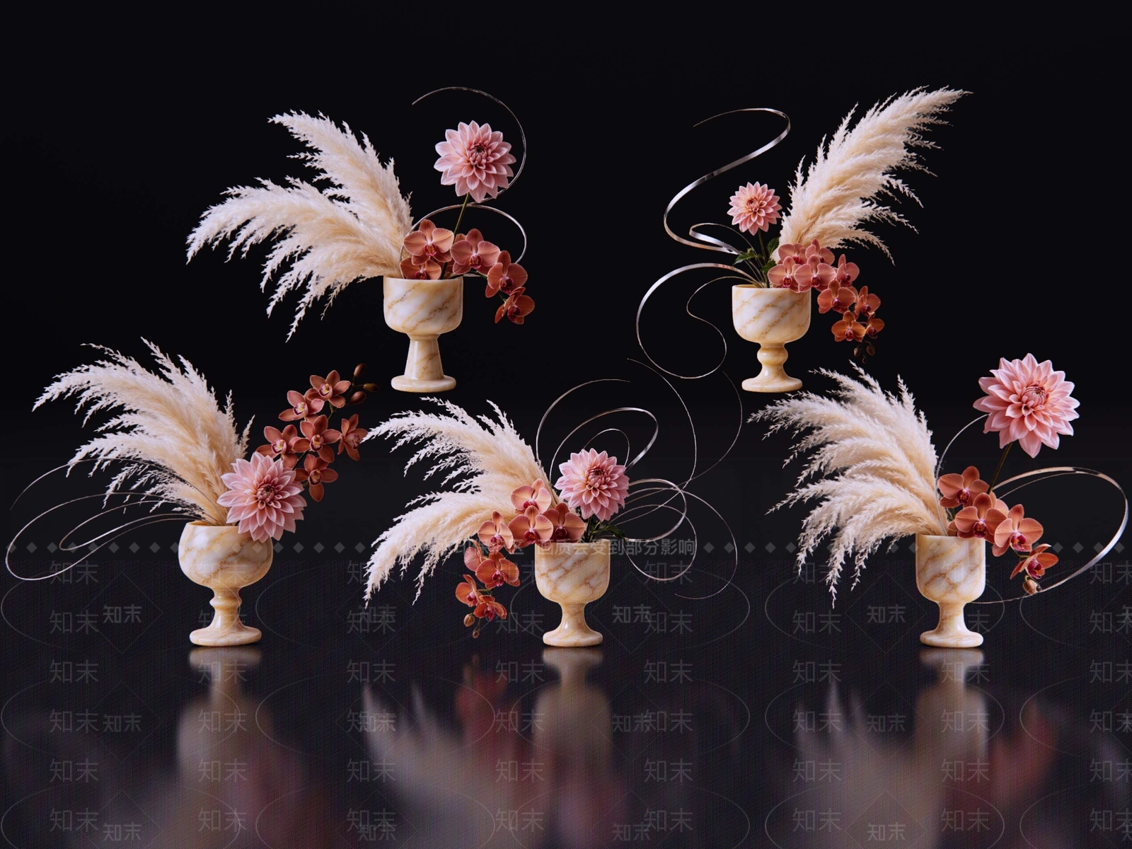 轻奢花境SU模型下载【ID:1234386477】