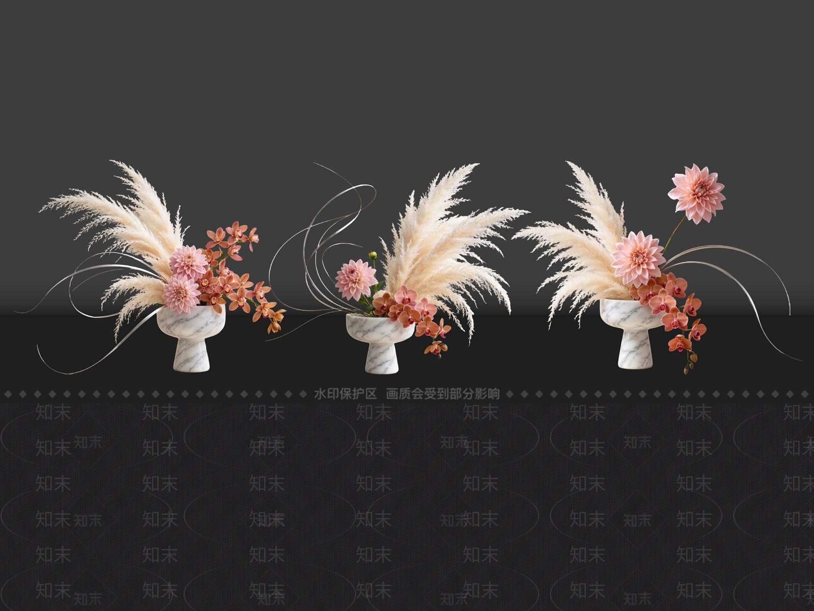 轻奢花境SU模型下载【ID:1234386500】