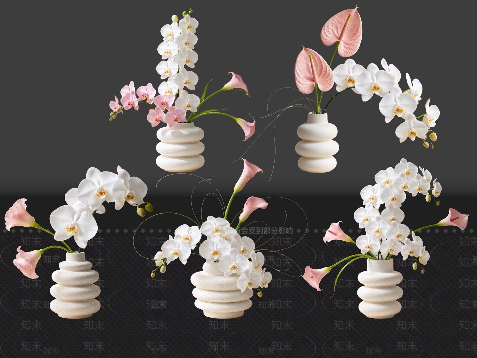 奶油风花境SU模型下载【ID:1234386665】