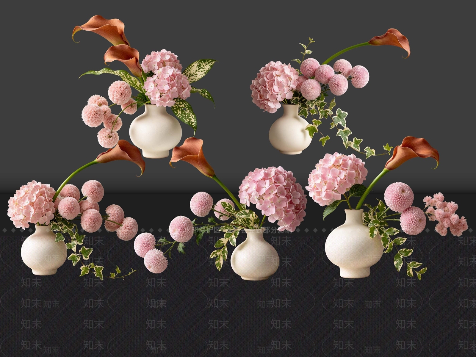 奶油风花境SU模型下载【ID:1234387840】